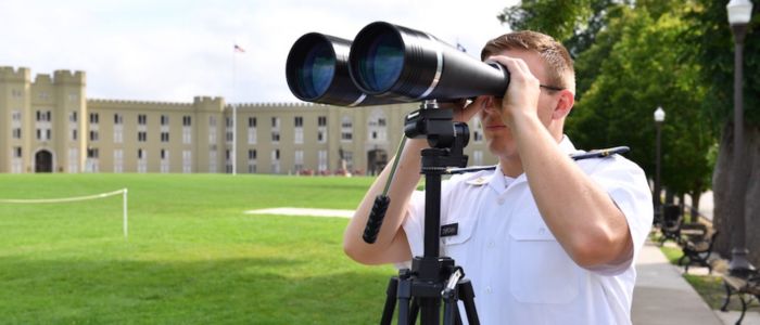 A student at ϲ, a military college in Virginia, part of the astronomy program.