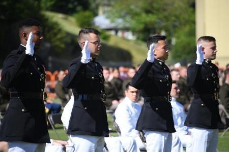 ϲ cadets at commissioning ceremony