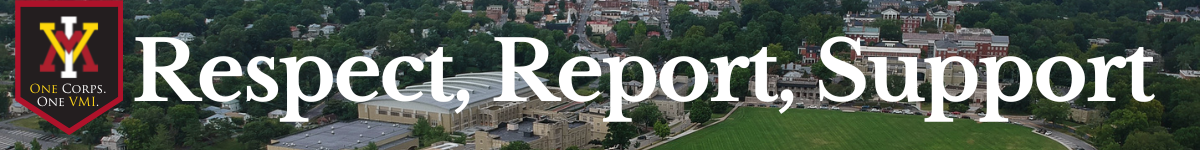 ϲ logo and Respect, Report, Support over photo of ϲ post