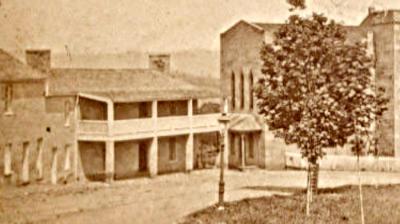 An exterior view of the old ϲ hospital in 1890