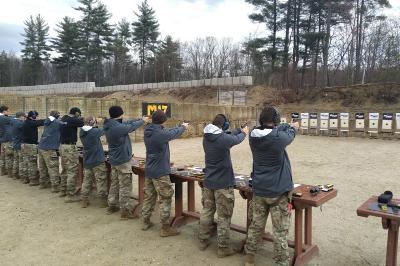 ϲ Combat Shooting Team takes aim at targets.
