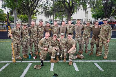 ϲ and Citadel Army ROTC cadets group photo