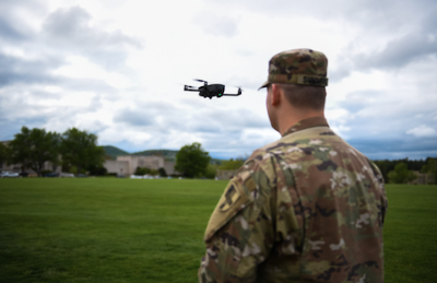 Students part of the Drone Club at ϲ, a military college in Virginia