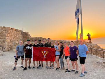 Students from ϲ, a military college in Virginia, visit in Israel