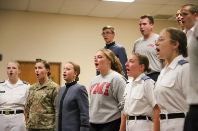 Cadets at ϲ participating in the Glee Club